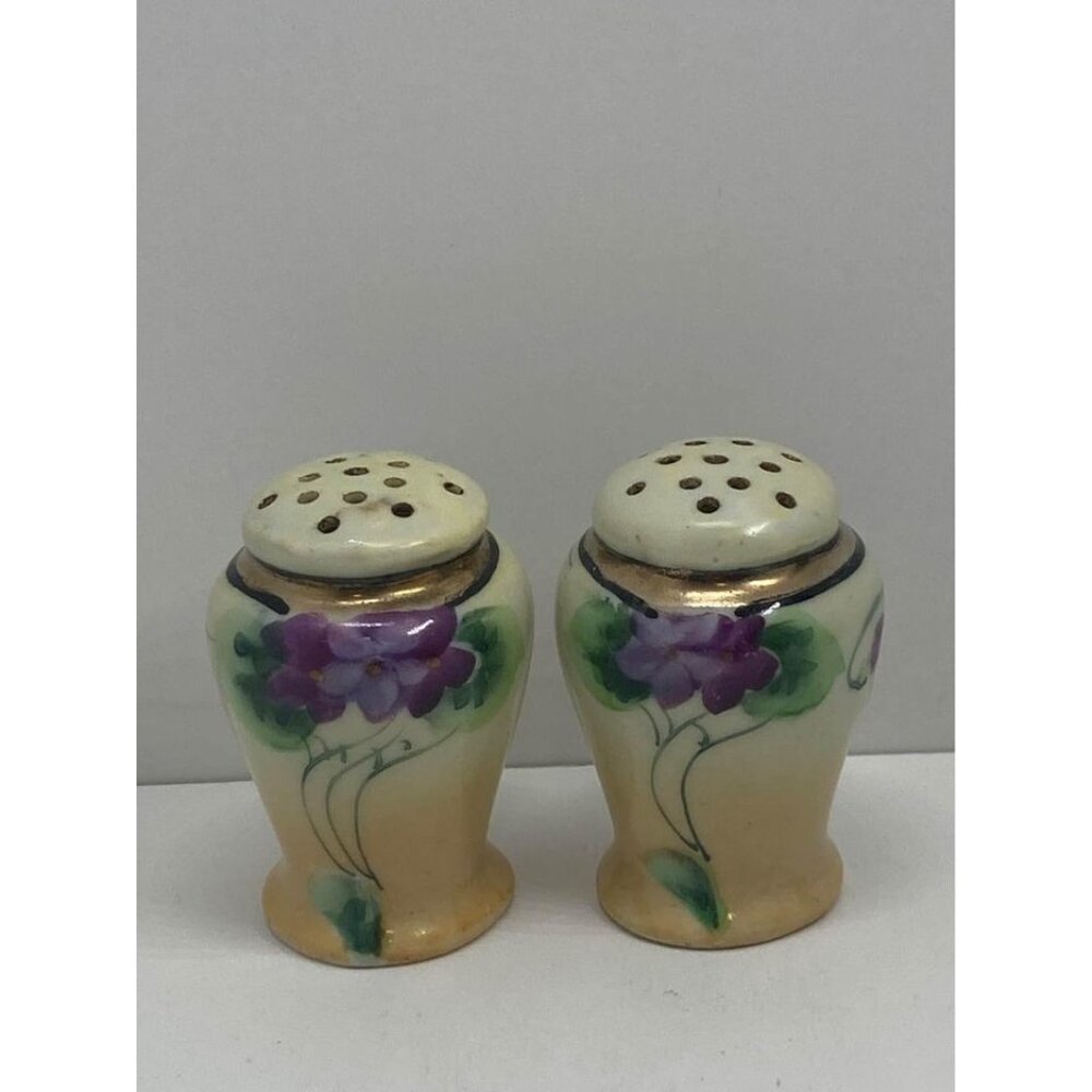 vintage hand painted salt and pepper shakers